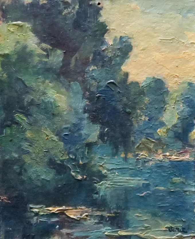 Sans titre, huile sur carton — Alfred Veillet