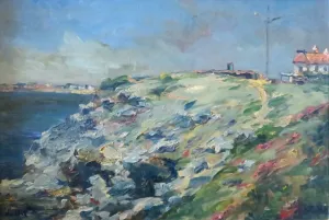 Saint-Gildas-de-Rhuys, huile sur bois — Alfred Veillet