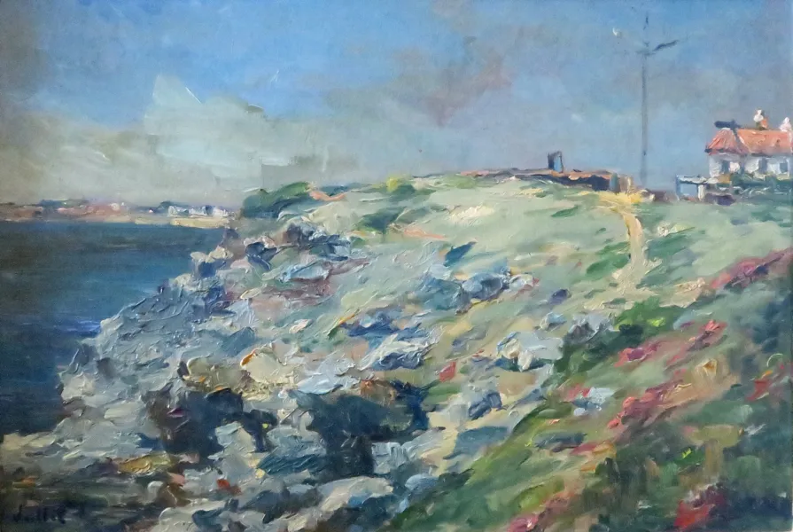 Saint-Gildas-de-Rhuys, huile sur bois — Alfred Veillet