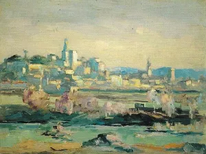 Printemps à Avignon, huile sur contre-plaqué — Alfred Veillet
