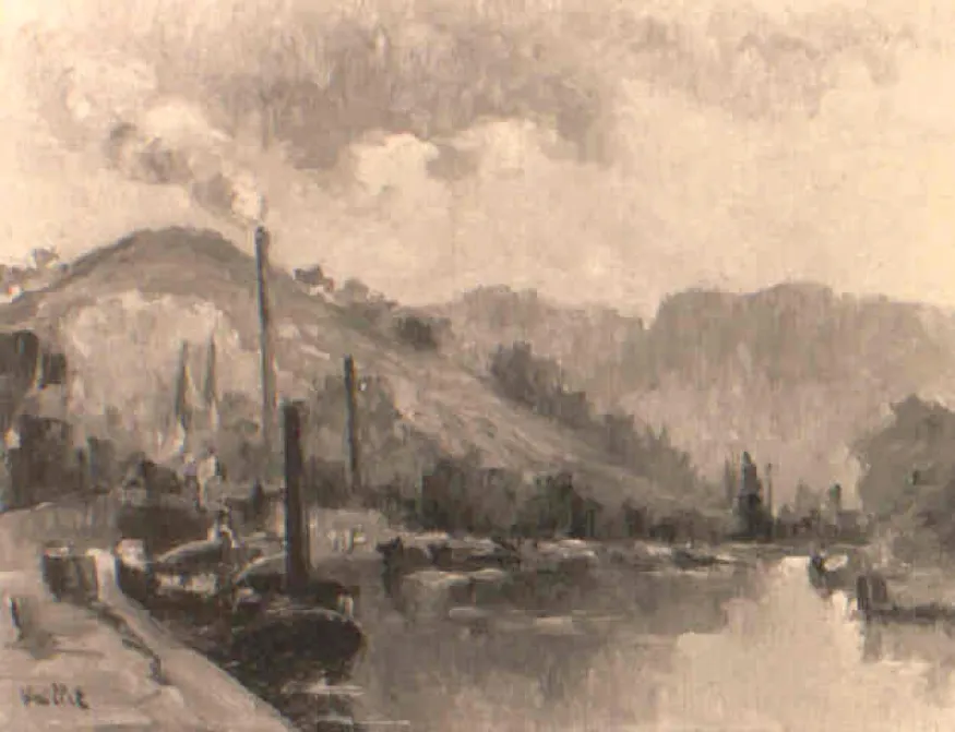 La colline de Bonsecours, huile sur panneau — Alfred Veillet