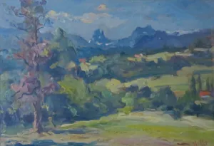 Sans titre, huile sur contreplaqué — Alfred Veillet
