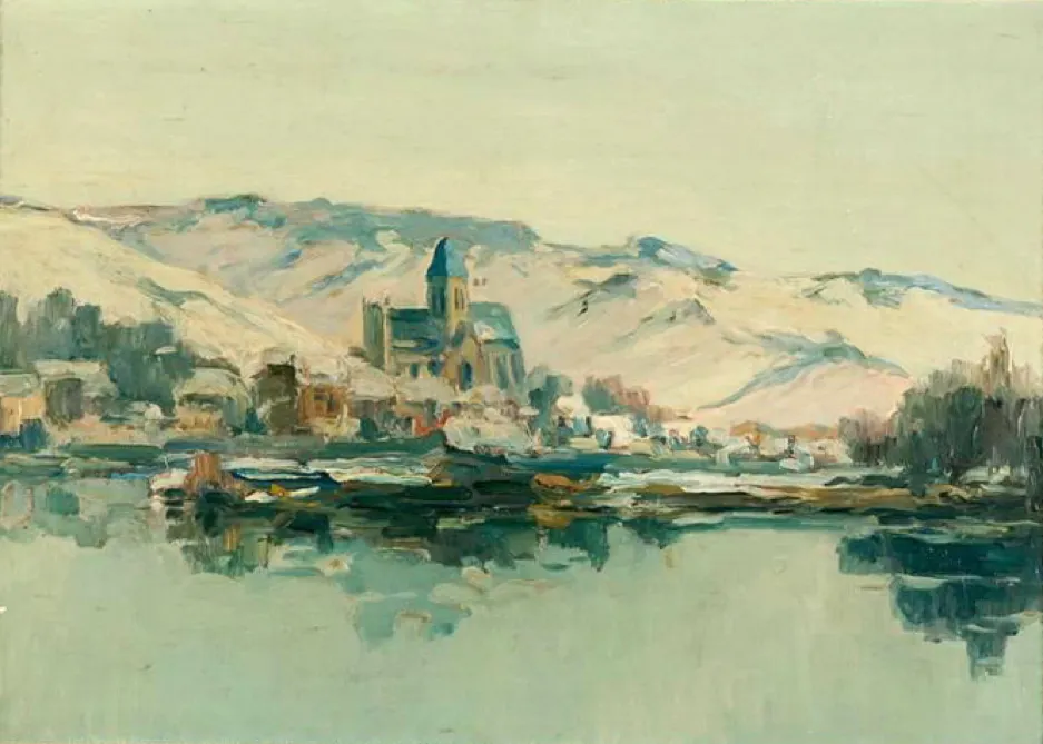 Vue de la Seine, huile sur toile — Alfred Veillet