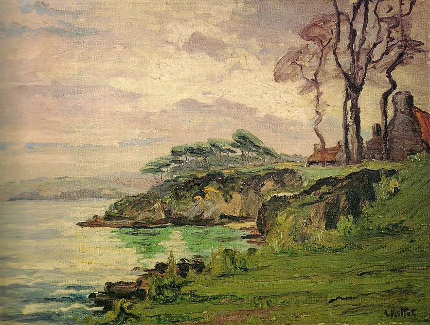 La rivière de Pont-Croix, huile sur toile — Alfred Veillet