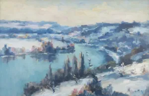 Neige à Rolleboise — Alfred Veillet