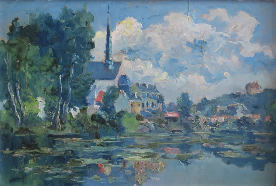 Sans titre, huile sur contreplaqué — Alfred Veillet