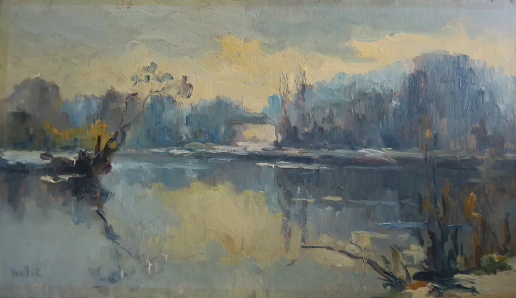 Sans titre, huile sur bois — Alfred Veillet