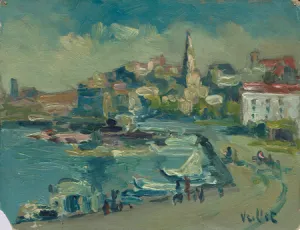 Carte pour un des ses petits-fils Bernard, huile sur carton — Alfred Veillet