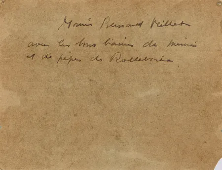 Carte pour un des ses petits-fils Bernard — verso