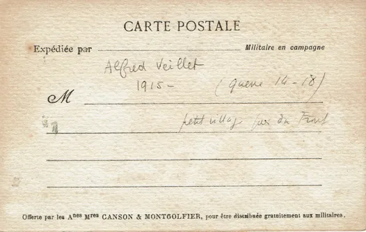 Petit village près du Front — verso
