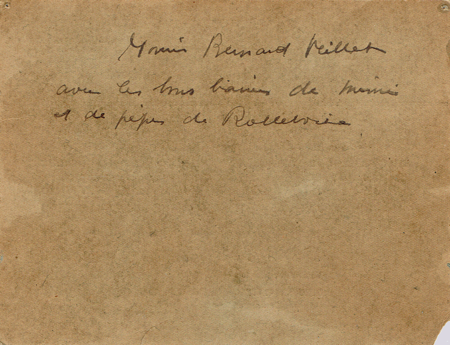 Carte pour un des ses petits-fils Bernard — verso